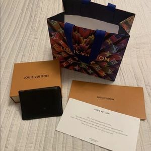 Louis Vuitton Mens Slender Wallet - Black